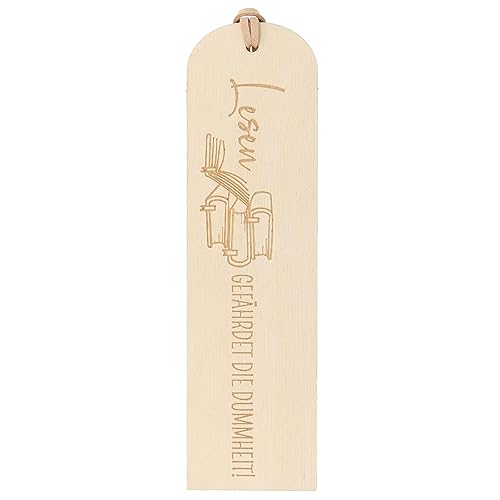 Spruchreif | Lesezeichen aus Holz mit Gravur und Lederband | Hölzernes Lesezeichen | Geschenke für Buchliebhaber | Bücherwurm | Lesezeichen mit Gravur „Lesen gefährdet die Dummheit“ Spruchreif | Lesezeichen aus Holz mit Gravur und Lederband | Hölzernes Lesezeichen | Geschenke für Buchliebhaber | Bücherwurm | Lesezeichen mit Gravur „Lesen gefährdet die Dummheit“ von Spruchreif