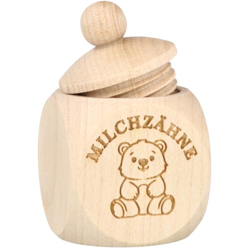 Spruchreif | Milchzahndose Milchzähne Bärchen | Holzdöschen mit Schraubdeckel aus Ahornholz | Zahndose für Kinder & Zahnfee-Geschenk | Ø 6 cm x 4 cm Spruchreif | Milchzahndose Milchzähne Bärchen | Holzdöschen mit Schraubdeckel aus Ahornholz | Zahndose für Kinder & Zahnfee-Geschenk | Ø 6 cm x 4 cm von Spruchreif