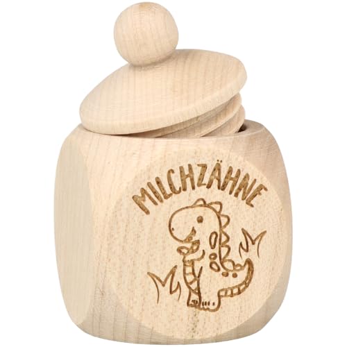 Spruchreif | Milchzahndose Milchzähne Dino | Holzdöschen mit Schraubdeckel aus Ahornholz | Zahndose für Kinder & Zahnfee-Geschenk Jungen | Ø 6 x 4 cm Spruchreif | Milchzahndose Milchzähne Dino | Holzdöschen mit Schraubdeckel aus Ahornholz | Zahndose für Kinder & Zahnfee-Geschenk Jungen | Ø 6 x 4 cm von Spruchreif