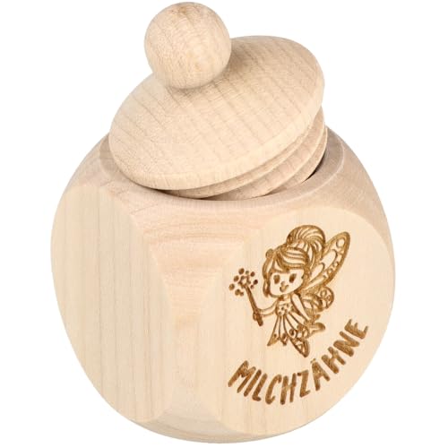 Spruchreif | Milchzahndose Milchzähne Fee | Holzdöschen mit Schraubdeckel aus Ahornholz | Zahndose für Kinder & Geschenk zur Zahnfee | Ø 6 x 4 cm Spruchreif | Milchzahndose Milchzähne Fee | Holzdöschen mit Schraubdeckel aus Ahornholz | Zahndose für Kinder & Geschenk zur Zahnfee | Ø 6 x 4 cm von Spruchreif