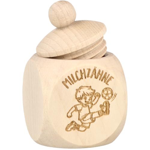 Spruchreif | Milchzahndose Milchzähne Fußball | Holzdöschen mit Schraubdeckel aus Ahornholz | Zahndose für Kinder & Zahnfee Geschenk für Jungen | Ø 6 x 4 cm Spruchreif | Milchzahndose Milchzähne Fußball | Holzdöschen mit Schraubdeckel aus Ahornholz | Zahndose für Kinder & Zahnfee Geschenk für Jungen | Ø 6 x 4 cm von Spruchreif