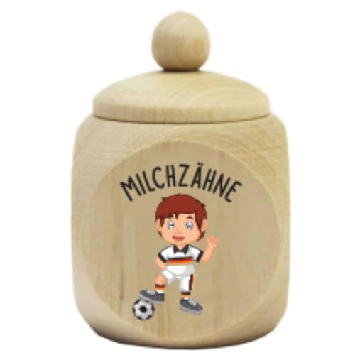 Spruchreif | Milchzahndose Milchzähne Fußballer Deutschland | Holzdöschen aus Ahornholz mit UV-Druck | Zahndose für Kinder, Fußball-Fans & Zahnfee-Geschenke | 6 x 4 cm Spruchreif | Milchzahndose Milchzähne Fußballer Deutschland | Holzdöschen aus Ahornholz mit UV-Druck | Zahndose für Kinder, Fußball-Fans & Zahnfee-Geschenke | 6 x 4 cm von Spruchreif
