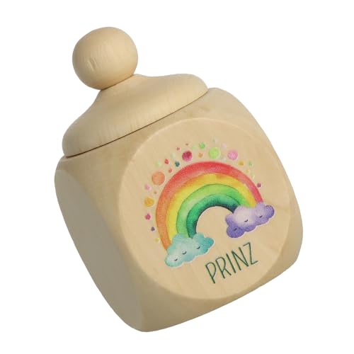 Spruchreif | Milchzahndose aus Holz mit Deckel und UV-Druck | Zahndose für Milchzähne | kleines Geschenk | Zahnfee | Prinz | Regenbogen Spruchreif | Milchzahndose aus Holz mit Deckel und UV-Druck | Zahndose für Milchzähne | kleines Geschenk | Zahnfee | Prinz | Regenbogen von Spruchreif