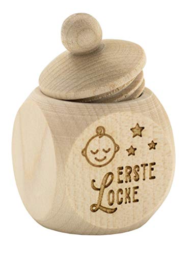 Spruchreif · Milchzahndose aus Holz mit Schraubdeckel und Gravur · Kinder Holzdose für erste Locke zur Aufbewahrung · Geschenke zur Geburt · Baby Geschenke von Spruchreif