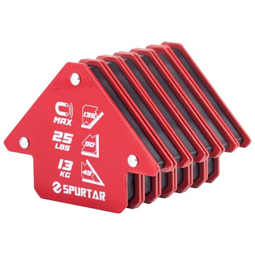 Spurtar 6 Stücke Schweissmagnet Set, 13KG Schweißmagnete und Klemmen, Starker Magnetwinkel Schweißwinkel, Pfeilmagnet, Metallarbeiten, Mig-Werkzeuge und Ausrüstung, 45, 90, 135 180 Grad Spurtar 6 Stücke Schweissmagnet Set, 13KG Schweißmagnete und Klemmen, Starker Magnetwinkel Schweißwinkel, Pfeilmagnet, Metallarbeiten, Mig-Werkzeuge und Ausrüstung, 45, 90, 135 180 Grad von Spurtar