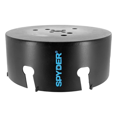 Spyder 600117CF Hartmetallbestückte Lochsäge, 16,5 cm Durchmesser, für Faserzementplatten, Holz, PVC, Kunststoff, Betonblock, Keramikfliesen und mehr Spyder 600117CF Hartmetallbestückte Lochsäge, 16,5 cm Durchmesser, für Faserzementplatten, Holz, PVC, Kunststoff, Betonblock, Keramikfliesen und mehr von Spyder