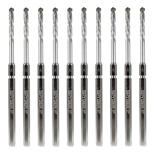 Spyder 600649-10 Lochsägen-Zentrier-Bit, 0,95 cm (Hex8), Wolframkarbid/Stahl, 10 Stück, 1/4 Zoll x 7-1/8 Zoll von Spyder