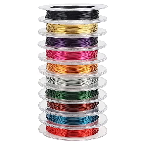 10 rollens Schmuckdraht Bunt Schmuck Kupferdraht 0.3mm Basteldraht für Schmuckherstellung Lieferungen und Handwerk 10 rollens Schmuckdraht Bunt Schmuck Kupferdraht 0.3mm Basteldraht für Schmuckherstellung Lieferungen und Handwerk von Spydge