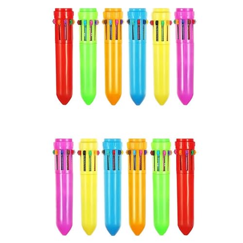 12 paket Mehrfarbig Stifte 10-in-1 Mehrfarbige Kugelschreiber 10 farben Barrel Kugelschreiber für Büro Schulbedarf Studenten 12 paket Mehrfarbig Stifte 10-in-1 Mehrfarbige Kugelschreiber 10 farben Barrel Kugelschreiber für Büro Schulbedarf Studenten von Spydge