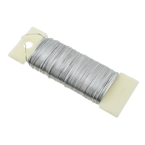 50m*0.35mm Basteldraht Silber Eisen Schmuckdraht DIY Dünn Blumendraht für Basteln Handwerk Pflanzen Blumen Deko 50m*0.35mm Basteldraht Silber Eisen Schmuckdraht DIY Dünn Blumendraht für Basteln Handwerk Pflanzen Blumen Deko von Spydge