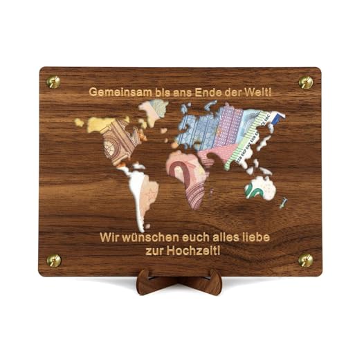 Spydge Hochzeit Geldgeschenk Set Holz Geldgeschenke Kreatives Geldgeschenke Verpackung Weltkarte Hochzeitsgeschenk Tischplatte für Brautpaar Spydge Hochzeit Geldgeschenk Set Holz Geldgeschenke Kreatives Geldgeschenke Verpackung Weltkarte Hochzeitsgeschenk Tischplatte für Brautpaar von Spydge