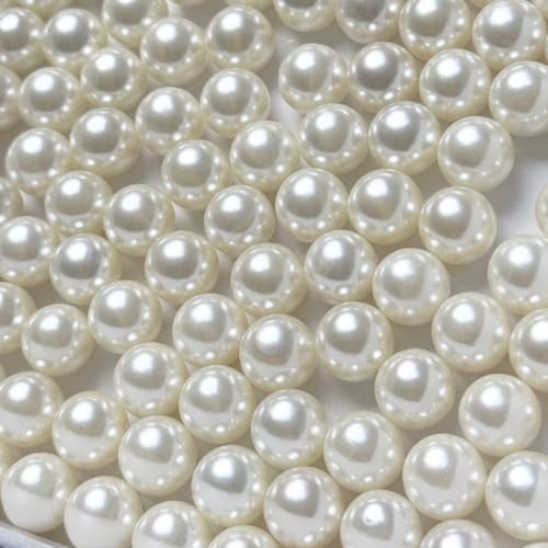 Sqqzuie 25 mm, 30 Stück Perlen zum Basteln, elfenbeinfarben, keine Löcher, Perlen für Vasenfüller, ABS-Perlen für Schmuckherstellung, Hochzeit, Zeremonie, Kerzen, Tafelaufsatz, Geburtstagsparty von Sqqzuie