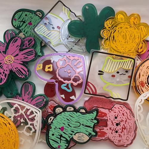 Sqqzuie 30 Stück handbemalte Kunststoffanhänger mit flacher Rückseite, niedliche Perlen zur Schmuckherstellung, Schleim-Charms für Bastelarbeiten, Schlüsselanhänger, Nägel, Handyhüllen, Flaschen Sqqzuie 30 Stück handbemalte Kunststoffanhänger mit flacher Rückseite, niedliche Perlen zur Schmuckherstellung, Schleim-Charms für Bastelarbeiten, Schlüsselanhänger, Nägel, Handyhüllen, Flaschen von Sqqzuie