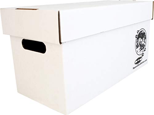 Aufbewahrungsbox für Vinyl-Schallplatten, 17,8 cm, 45 U/min, stabiler Karton mit abnehmbarem Deckel, für bis zu 200 17,8 cm Schallplatten, 1 Box #07BC09 von Square Deal Recordings & Supplies
