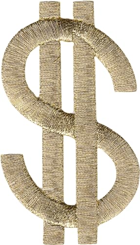 Goldenes Dollarzeichen – bestickter Aufnäher zum Aufbügeln Goldenes Dollarzeichen – bestickter Aufnäher zum Aufbügeln von Square Deal Recordings & Supplies