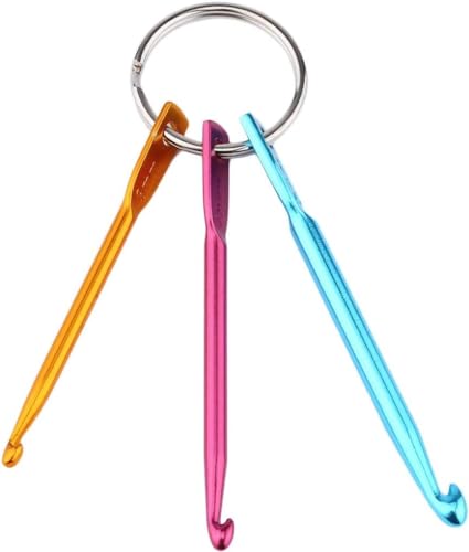 1 x Schlüsselanhänger in Blau + Rot + Gelb mit Häkelnadeln, handgefertigte Aluminium-Häkelnadeln, Metall-Schlüsselanhänger, DIY, mehrfarbig, Basteln, Stricken, Häkeln, Stricken und Häkeln (3,0/4,0/5,0 1 x Schlüsselanhänger in Blau + Rot + Gelb mit Häkelnadeln, handgefertigte Aluminium-Häkelnadeln, Metall-Schlüsselanhänger, DIY, mehrfarbig, Basteln, Stricken, Häkeln, Stricken und Häkeln (3,0/4,0/5,0 von SquarezhenBo