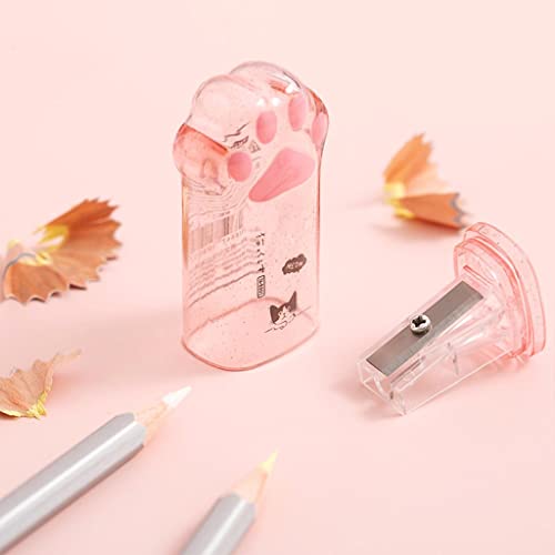 Niedlicher Bleistiftspitzer mit Katzenpfote, Kawaii-Schulbedarf, Studentenpreis, Kindergeschenk, Kawaii-Bleistiftspitzer, Katzenschulbedarf für Kinder, Mädchen, Katzenliebhaber, Büro, Schule, Zuhause, von SquarezhenBo