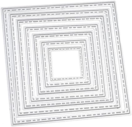 Quadratische Stanzformen für Kartenherstellung, Stanzschablonen, Scrapbooking, Stanzformen für DIY, Scrapbooking, Fotoalbum, dekorative Prägepapier-Stanzformen für Kartenherstellung, 7 Stück Quadratische Stanzformen für Kartenherstellung, Stanzschablonen, Scrapbooking, Stanzformen für DIY, Scrapbooking, Fotoalbum, dekorative Prägepapier-Stanzformen für Kartenherstellung, 7 Stück von SquarezhenBo