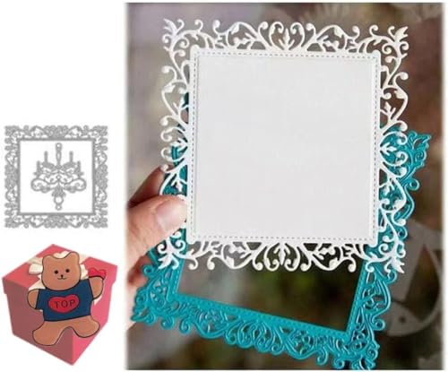 Quadratische Stanzformen mit Spitzenblättern, für Kartenherstellung, Stanzschablonen für Scrapbooking, Fotoalbum, dekorative Prägepapier-Stanzformen für Kartenherstellung, Vorlage + niedliche Brosche Quadratische Stanzformen mit Spitzenblättern, für Kartenherstellung, Stanzschablonen für Scrapbooking, Fotoalbum, dekorative Prägepapier-Stanzformen für Kartenherstellung, Vorlage + niedliche Brosche von SquarezhenBo