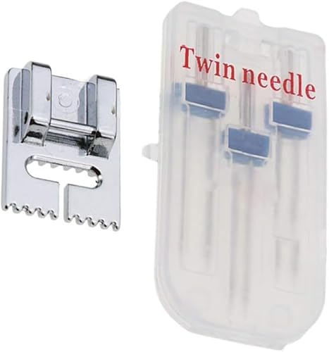 SquarezhenBo Twin Stretch Machine Needle Double Twin Needles Pins für Brother Singer Most Domestic Sewing Machines 2 Count Nähmaschinenadel von SquarezhenBo