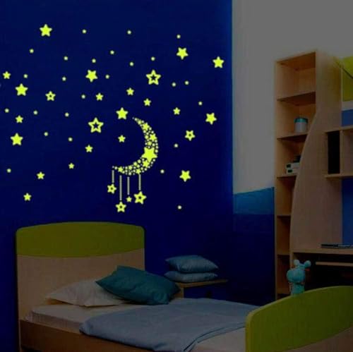 Wandaufkleber, leuchtende Sterne, Mond, leuchtende fluoreszierende Tapetenaufkleber, personalisierbar, selbstklebend, Möbelkunst, Wandbild für Kinderzimmer, Mädchen, Jungen, Familie, Wanddekorationen Wandaufkleber, leuchtende Sterne, Mond, leuchtende fluoreszierende Tapetenaufkleber, personalisierbar, selbstklebend, Möbelkunst, Wandbild für Kinderzimmer, Mädchen, Jungen, Familie, Wanddekorationen von SquarezhenBo