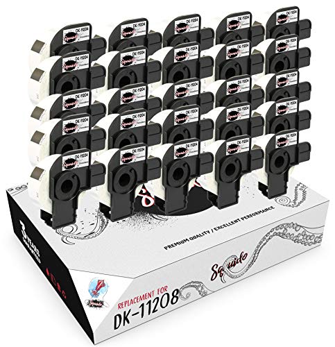 Squuido 30 rollen DK-11204 DK11204 Etiketten kompatibel mit Brother P-Touch QL-500 QL-550 QL-560 QL-570 QL-580 QL-700 QL-800 QL-810W QL-820NWB QL-1100 1110NWB | 17mm x 54mm | 400 Etiketten pro Rolle von Squuido