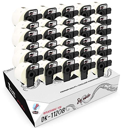 Squuido 30 rollen DK-11208 DK11208 Etiketten kompatibel mit Brother P-Touch QL-500 QL-550 QL-560 QL-570 QL-580 QL-700 QL-800 QL-810W QL-820NWB QL-1100 1110NWB | 38mm x 90mm | 400 Etiketten pro Rolle von Squuido
