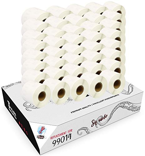 Squuido 40 rollen 99014 Etiketten kompatibel mit Dymo LabelWriter 4XL 450 400 330 320 310 Duo/Turbo/Twin Turbo Seiko SLP 450 430 420 410 400 200 100 | 54mm x 101mm | 220 Etiketten pro Rolle von Squuido