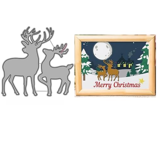 Sredwtk 2pcs Weihnachten Elch Stanzschablonen Weihnachten Metall Prägeschablonen Stanzformen Schneiden für DIY Karte Sammelalbum Scrapbooking Fotoalbum Deko Sredwtk 2pcs Weihnachten Elch Stanzschablonen Weihnachten Metall Prägeschablonen Stanzformen Schneiden für DIY Karte Sammelalbum Scrapbooking Fotoalbum Deko von Sredwtk