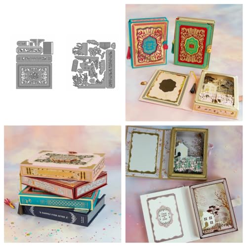 Sredwtk 2set Märchenbuch Stanzschablonen Schachtel Weihnachten Stanzschablonen Box Metall Prägeschablonen Stanzmaschine Stanzformen Schablonen für DIY 3D Hochzeitgeschenkbox Keksbox Süßigkeitenbox Sredwtk 2set Märchenbuch Stanzschablonen Schachtel Weihnachten Stanzschablonen Box Metall Prägeschablonen Stanzmaschine Stanzformen Schablonen für DIY 3D Hochzeitgeschenkbox Keksbox Süßigkeitenbox von Sredwtk