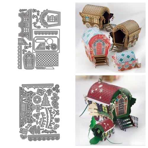 Sredwtk 2set Vintage Vardo Stanzschablonen Weihnachten Schachtel Stanzschablonen Boxen Metall Prägeschablonen Stanzmaschine Stanzformen Schablonen für DIY 3D Hochzeitgeschenkbox Keksbox Süßigkeitenbox Sredwtk 2set Vintage Vardo Stanzschablonen Weihnachten Schachtel Stanzschablonen Boxen Metall Prägeschablonen Stanzmaschine Stanzformen Schablonen für DIY 3D Hochzeitgeschenkbox Keksbox Süßigkeitenbox von Sredwtk