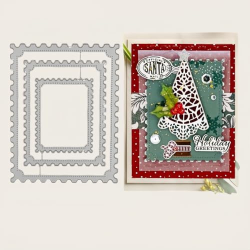 Sredwtk 3pcs Weihnachten Rahmen Stanzschablonen Rahmen Metall Prägeschablonen Stanzformen Schneiden für DIY Karte Sammelalbum Scrapbooking Fotoalbum Deko Sredwtk 3pcs Weihnachten Rahmen Stanzschablonen Rahmen Metall Prägeschablonen Stanzformen Schneiden für DIY Karte Sammelalbum Scrapbooking Fotoalbum Deko von Sredwtk