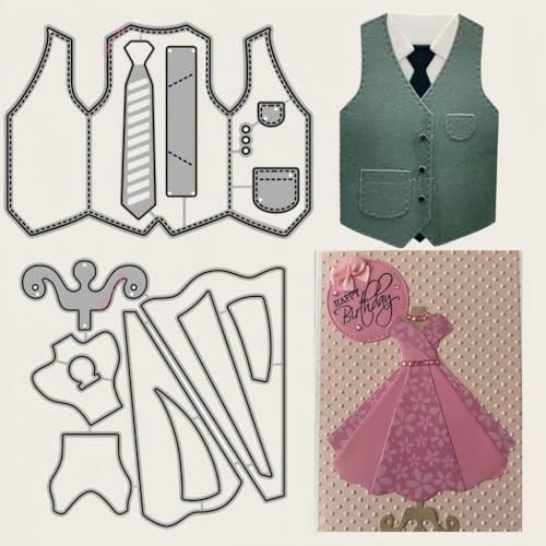 Sredwtk Anzug Kleid Stanzschablonen Kleider Metall Prägeschablonen Stanzformen Schneiden für DIY Karte Sammelalbum Scrapbooking Fotoalbum Deko Sredwtk Anzug Kleid Stanzschablonen Kleider Metall Prägeschablonen Stanzformen Schneiden für DIY Karte Sammelalbum Scrapbooking Fotoalbum Deko von Sredwtk