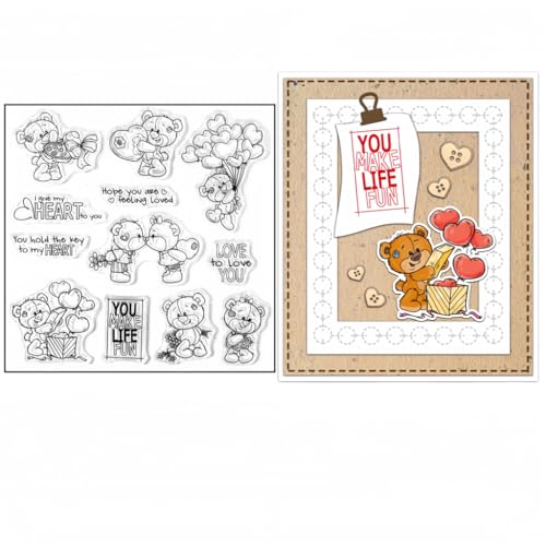 Sredwtk Bären Liebe Clear Stamps Für DIY Scrapbooking Hochzeit Silikonstempel Transparente Stempel Siegel Für Kartenherstellung Tagebuch Fotoalbum Geburtstag Hochzeit Weihnachten Sredwtk Bären Liebe Clear Stamps Für DIY Scrapbooking Hochzeit Silikonstempel Transparente Stempel Siegel Für Kartenherstellung Tagebuch Fotoalbum Geburtstag Hochzeit Weihnachten von Sredwtk