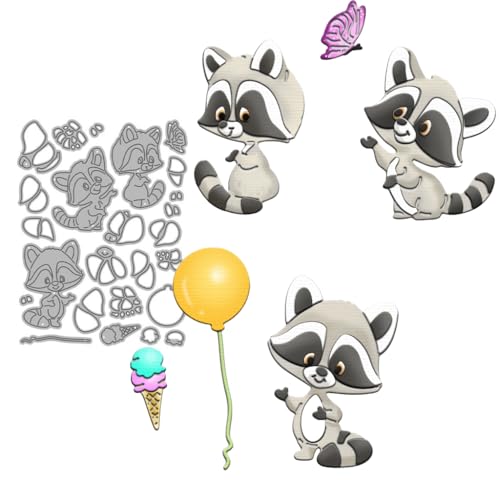 Sredwtk Ballon Tiere Stanzschablonen Geburtstag Weihnachten Metall Prägeschablonen Stanzformen Schneiden für DIY Karte Sammelalbum Scrapbooking Fotoalbum Deko (D) von Sredwtk