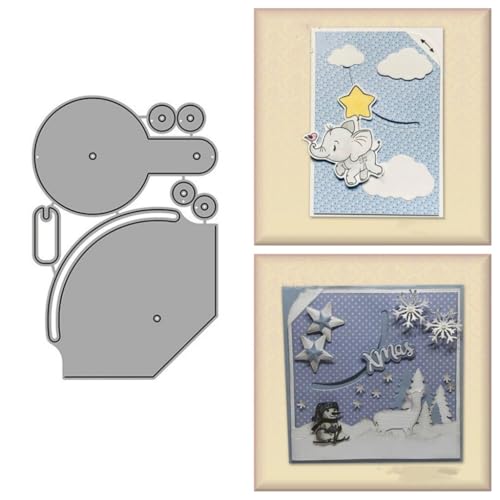 Sredwtk Beweggbar Karten Stanzschablonen Geburtstag Weihnachten Metall Prägeschablonen Stanzformen Schneiden für DIY Karte Sammelalbum Scrapbooking Fotoalbum Deko von Sredwtk
