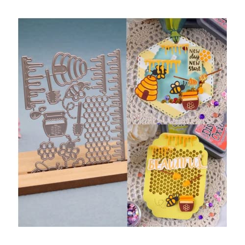 Sredwtk Bienen und Honig Set Stanzschablonen Tiere Cutting Dies Prägeschablonen Stanzformen Schablonen Für Scrapbooking, Fotopapier 3D Karten Handwerk Prägen DIY Herstellung Geschenk Sredwtk Bienen und Honig Set Stanzschablonen Tiere Cutting Dies Prägeschablonen Stanzformen Schablonen Für Scrapbooking, Fotopapier 3D Karten Handwerk Prägen DIY Herstellung Geschenk von Sredwtk