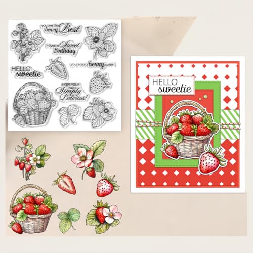 Sredwtk Blumen Erdbeeren Clear Stamps Für DIY Scrapbooking Geburtstag Silikonstempel Transparente Stempel Siegel Für Kartenherstellung Tagebuch Fotoalbum Geburtstag Hochzeit Weihnachten Sredwtk Blumen Erdbeeren Clear Stamps Für DIY Scrapbooking Geburtstag Silikonstempel Transparente Stempel Siegel Für Kartenherstellung Tagebuch Fotoalbum Geburtstag Hochzeit Weihnachten von Sredwtk