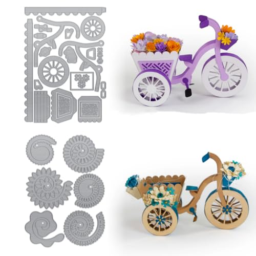 Sredwtk Blumen Fahrrad Geschenkbox Stanzschablonen Schachtel Stanzschablonen Box Metall Prägeschablonen Stanzmaschine Stanzformen Schablonen für DIY 3D Keksbox Süßigkeitenbox Sredwtk Blumen Fahrrad Geschenkbox Stanzschablonen Schachtel Stanzschablonen Box Metall Prägeschablonen Stanzmaschine Stanzformen Schablonen für DIY 3D Keksbox Süßigkeitenbox von Sredwtk