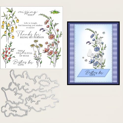 Sredwtk Blumen Gras Stanzschablonen und Stempelset,Stempel und Stanzen Set,Silikonstempel und Stanzen Set,Clear Stamp und Stanzschablone Für DIY Scrapbooking Fotoalbum Dekor Karten Sredwtk Blumen Gras Stanzschablonen und Stempelset,Stempel und Stanzen Set,Silikonstempel und Stanzen Set,Clear Stamp und Stanzschablone Für DIY Scrapbooking Fotoalbum Dekor Karten von Sredwtk