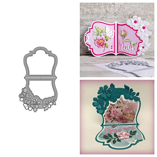 Sredwtk Blumen Grußkarten Stanzschablonen Karte Cutting Dies Prägeschablonen Stanzformen Schablonen Für Scrapbooking, Fotopapier 3D Karten Handwerk Prägen DIY Herstellung Geschenk von Sredwtk