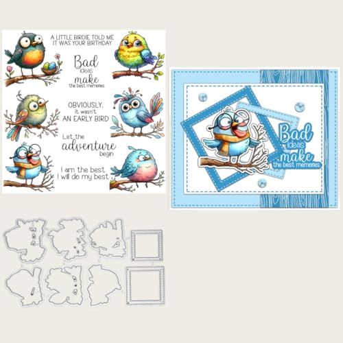Sredwtk Böse Vogel Stanzschablonen und Stempelset,Stempel und Stanzen Set,Silikonstempel und Stanzen Set,Clear Stamp und Stanzschablone Für DIY Scrapbooking Fotoalbum Dekor Karten Sredwtk Böse Vogel Stanzschablonen und Stempelset,Stempel und Stanzen Set,Silikonstempel und Stanzen Set,Clear Stamp und Stanzschablone Für DIY Scrapbooking Fotoalbum Dekor Karten von Sredwtk