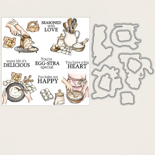 Sredwtk Brot Machen Weihnachten Stanzschablonen und Stempelset,Stempel und Stanzen Set,Silikonstempel und Stanzen Set,Clear Stamp und Stanzschablone Für DIY Scrapbooking Fotoalbum Dekor Karten Sredwtk Brot Machen Weihnachten Stanzschablonen und Stempelset,Stempel und Stanzen Set,Silikonstempel und Stanzen Set,Clear Stamp und Stanzschablone Für DIY Scrapbooking Fotoalbum Dekor Karten von Sredwtk