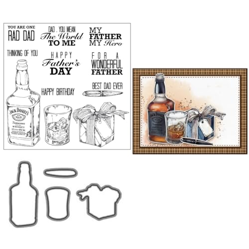 Sredwtk Dad Vatertag Stempel und Stanzen Set,Silikonstempel und Stanzen Set,Stanzschablonen und Stempelset,Clear Stamp und Stanzschablone Für DIY Scrapbooking Fotoalbum Dekor Karten Sredwtk Dad Vatertag Stempel und Stanzen Set,Silikonstempel und Stanzen Set,Stanzschablonen und Stempelset,Clear Stamp und Stanzschablone Für DIY Scrapbooking Fotoalbum Dekor Karten von Sredwtk