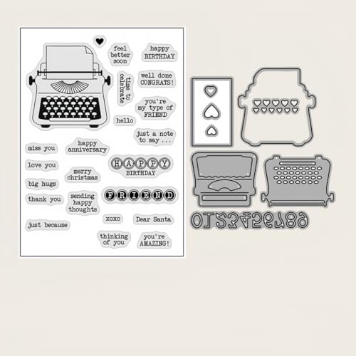 Sredwtk Drucker Geburtstag Weihnachten Stanzschablonen und Stempelset,Stempel und Stanzen Set,Silikonstempel und Stanzen Set,Clear Stamp und Stanzschablone Für DIY Scrapbooking Fotoalbum Dekor Karten Sredwtk Drucker Geburtstag Weihnachten Stanzschablonen und Stempelset,Stempel und Stanzen Set,Silikonstempel und Stanzen Set,Clear Stamp und Stanzschablone Für DIY Scrapbooking Fotoalbum Dekor Karten von Sredwtk