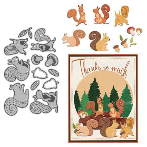 Sredwtk Eichhörnchen Herbst Stanzschablonen Geburtstag Weihnachten Metall Prägeschablonen Stanzformen Schneiden für DIY Karte Sammelalbum Scrapbooking Fotoalbum Deko Cutting Dies Sredwtk Eichhörnchen Herbst Stanzschablonen Geburtstag Weihnachten Metall Prägeschablonen Stanzformen Schneiden für DIY Karte Sammelalbum Scrapbooking Fotoalbum Deko Cutting Dies von Sredwtk