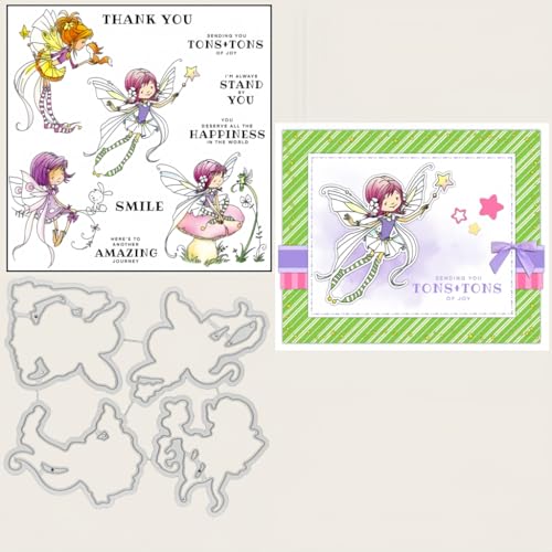 Sredwtk Elfen Mädchen Stanzschablonen und Stempelset,Stempel und Stanzen Set,Silikonstempel und Stanzen Set,Clear Stamp und Stanzschablone Für DIY Scrapbooking Fotoalbum Dekor Karten Sredwtk Elfen Mädchen Stanzschablonen und Stempelset,Stempel und Stanzen Set,Silikonstempel und Stanzen Set,Clear Stamp und Stanzschablone Für DIY Scrapbooking Fotoalbum Dekor Karten von Sredwtk