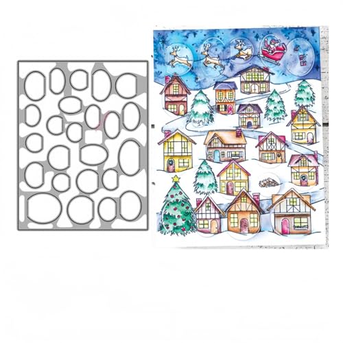 Sredwtk Entdecken Sie die Überraschung Karten Stanzschablonen Rahmen Metall Prägeschablonen Stanzformen Schneiden für DIY Karte Sammelalbum Scrapbooking Fotoalbum Deko (B) von Sredwtk