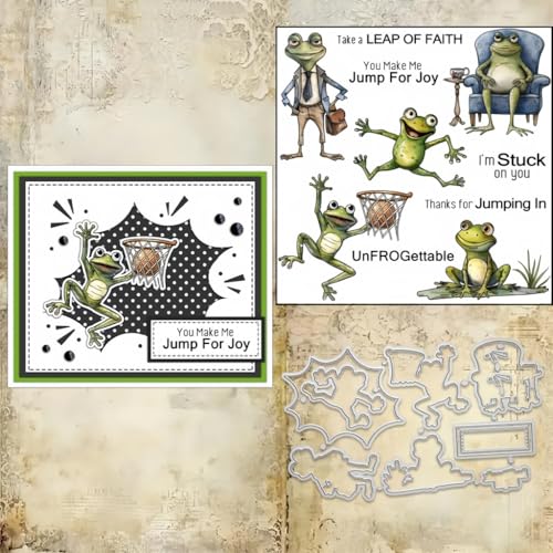 Sredwtk Frösch Stempel und Stanzen Set,Silikonstempel und Stanzen Set,Stanzschablonen und Stempelset,Clear Stamp und Stanzschablone Für DIY Scrapbooking Fotoalbum Dekor Karten Sredwtk Frösch Stempel und Stanzen Set,Silikonstempel und Stanzen Set,Stanzschablonen und Stempelset,Clear Stamp und Stanzschablone Für DIY Scrapbooking Fotoalbum Dekor Karten von Sredwtk