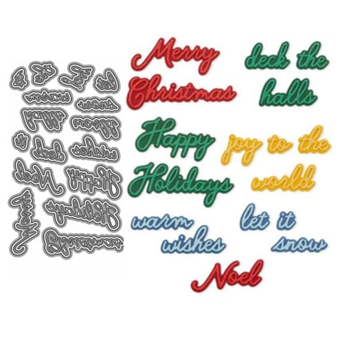 Sredwtk Frohe Weihnachten Schriftzüge Stanzschablonen Weihnachten Schriftzug Metall Prägeschablonen Stanzformen Schneiden für DIY Karte Sammelalbum Scrapbooking Fotoalbum Deko Sredwtk Frohe Weihnachten Schriftzüge Stanzschablonen Weihnachten Schriftzug Metall Prägeschablonen Stanzformen Schneiden für DIY Karte Sammelalbum Scrapbooking Fotoalbum Deko von Sredwtk